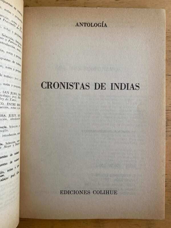 Cronistas De Indias. Antologia (k2) - Image 2