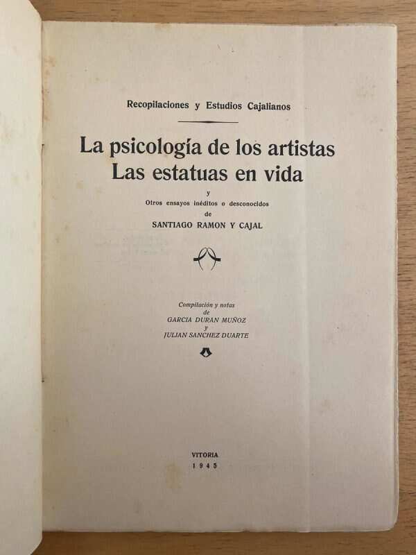 La Psicologia De Los Artistas- Ramon Y Cajal (h3) - Image 2