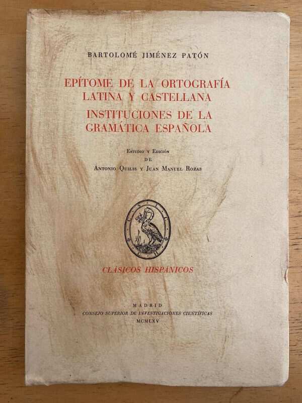 Epitome De La Ortografia Latina Y Caste- Jimenez Paton (h6)