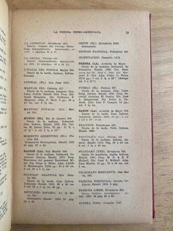 - La Prensa Ibero Americana 1936 (F2) - Image 3