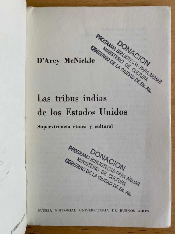 Las Tribus Indias De Los Estados Unidos - Mcnickle (j5) - Image 2