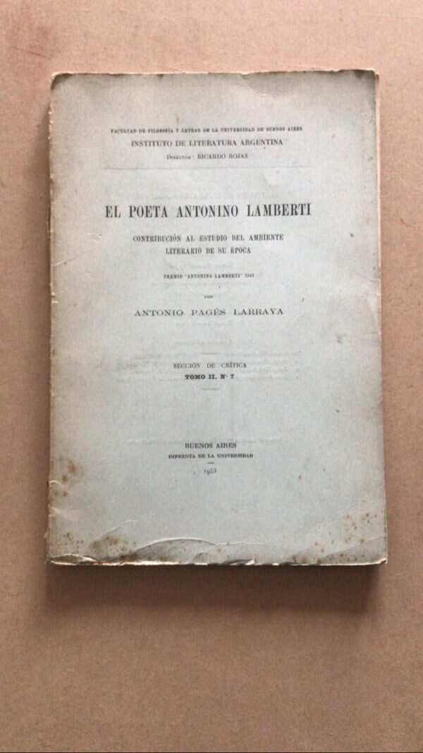 El Poeta Antonino Lamberti - Pages Larraya (U4)