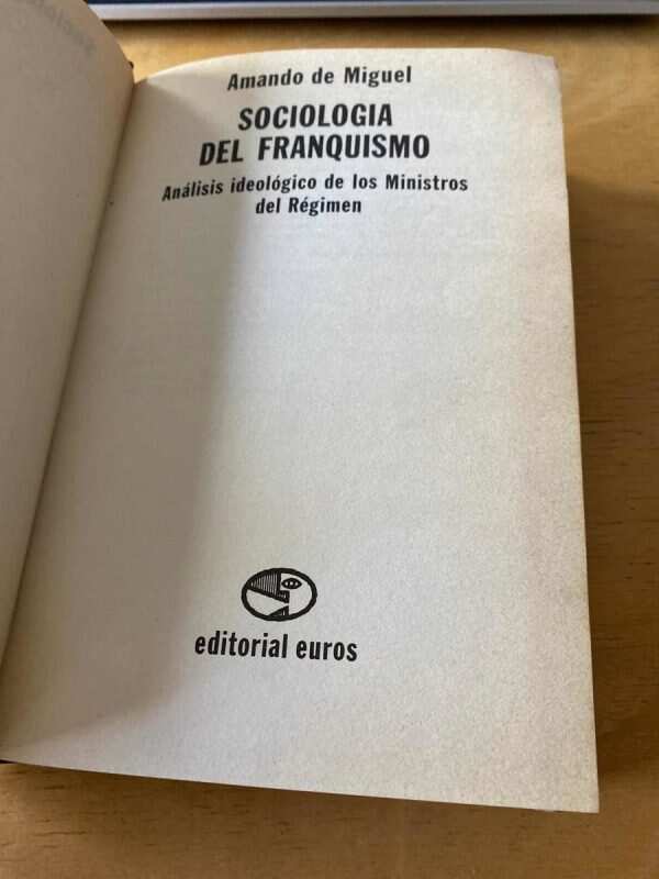 Sociologia Del Franquismo - De Miguel, Amando (d4) - Image 2