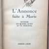 L` Annonce Faite A Marie - Claudel, Paul (aa3)