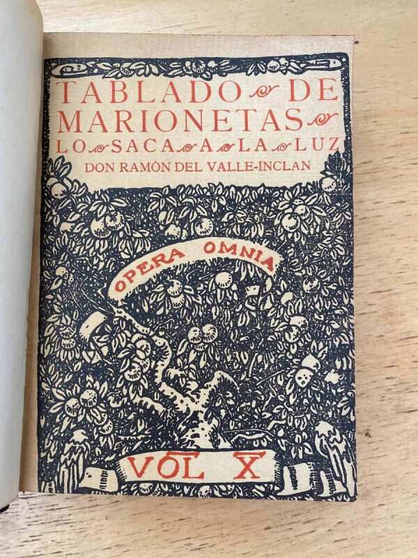 Tablado De Marionetas. Opera Omnia X - Del Valle Inlcan (s4) - Image 2