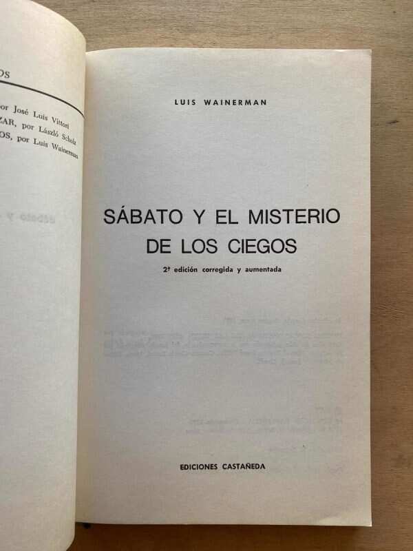 Sabato Y El Misterio De Los Ciegos - Wainerman, Luis (A4) - Image 2