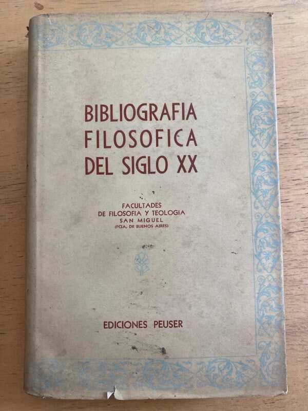Bibliografia Filosofica Del Siglo Xx (g7)