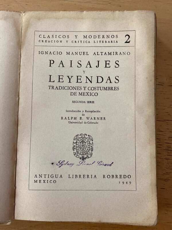 Paisajes Y Leyendas - Altamirano, Ignacio Manuel (b6) - Image 2