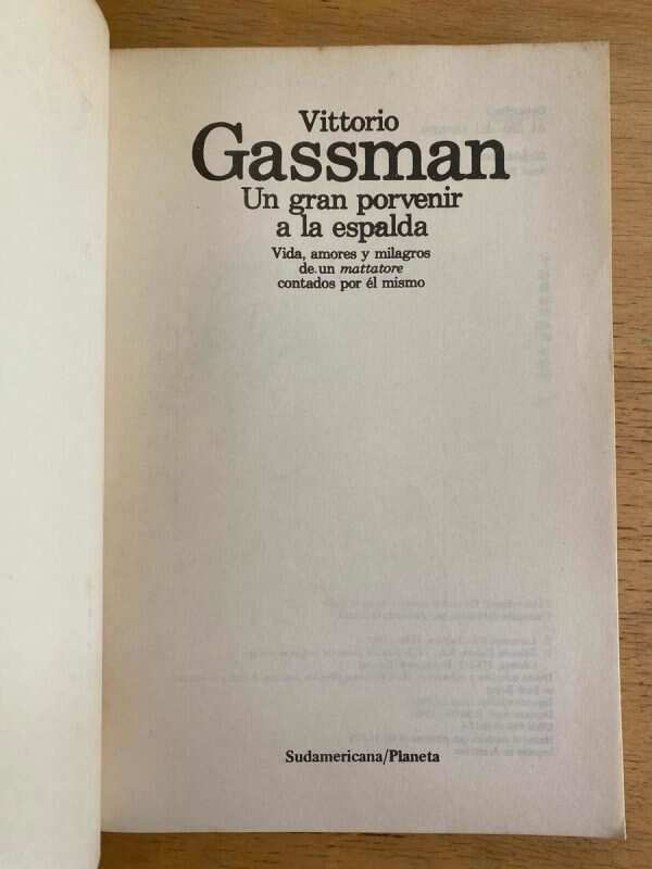 Vittorio Gassman. Un Gran Porvenir A La Espalda (j2) (j2) - Image 2