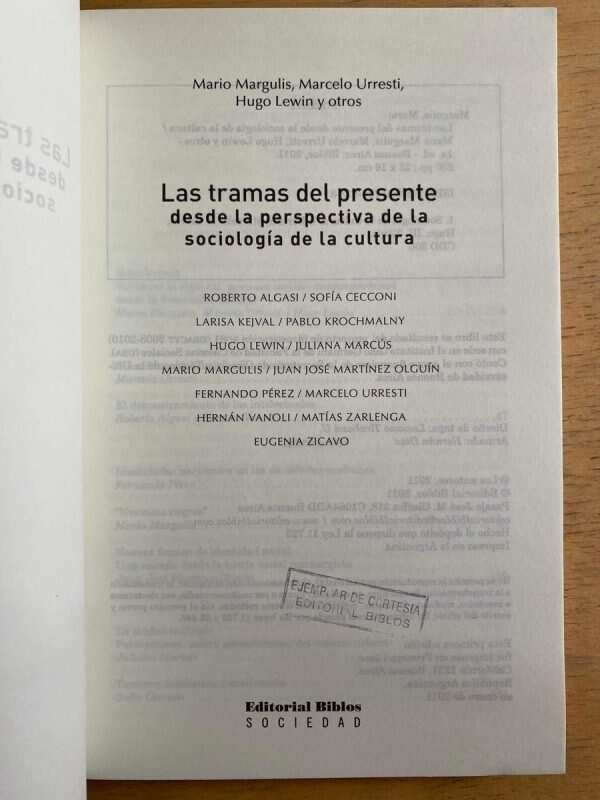 Las Tramas Del Presente - Margulis; Urresti; Lewin (h3) - Image 2