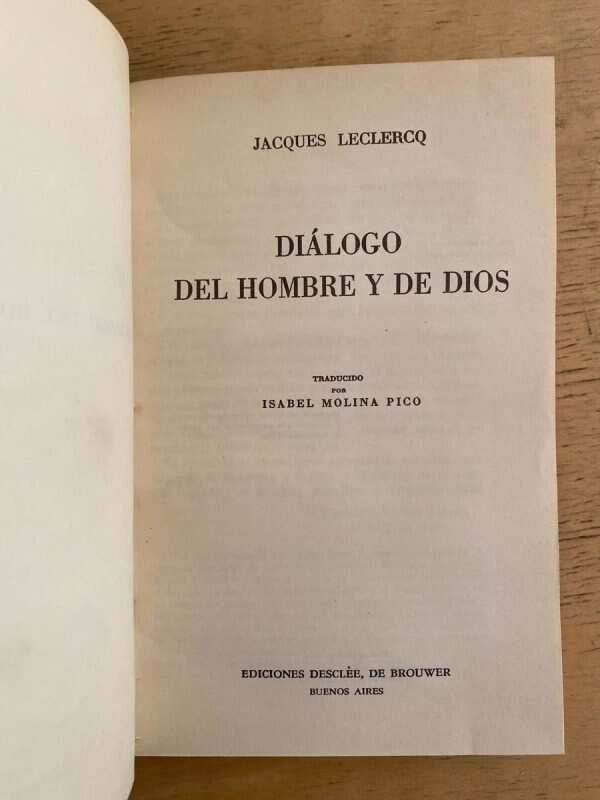 Dialogo Del Hombre Y De Dios - Leclercq, Jacques (k3)