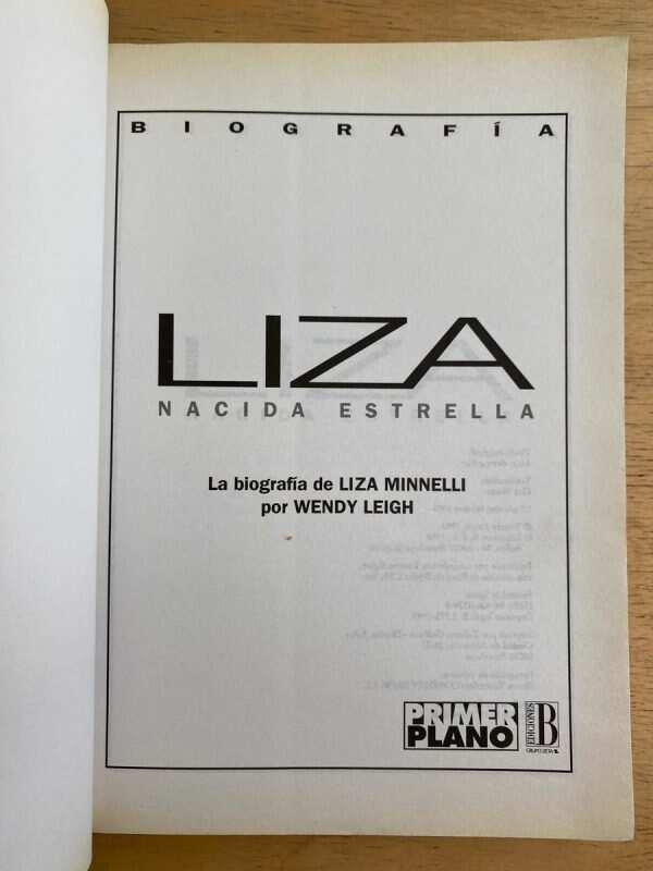 Biografia Liza. Nacida Estrella - Leigh, Wendy (g7) - Image 2