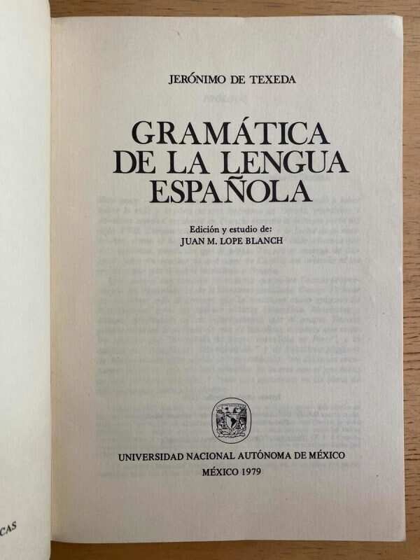 Gramatica De La Lengua Española - De Texeda, Jeronimo (k2) - Image 2