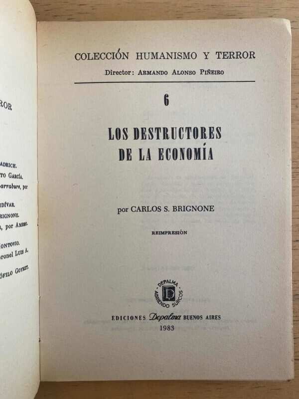 Los Destructores De La Economia - Brignone, Carlos S. (k2) - Image 2