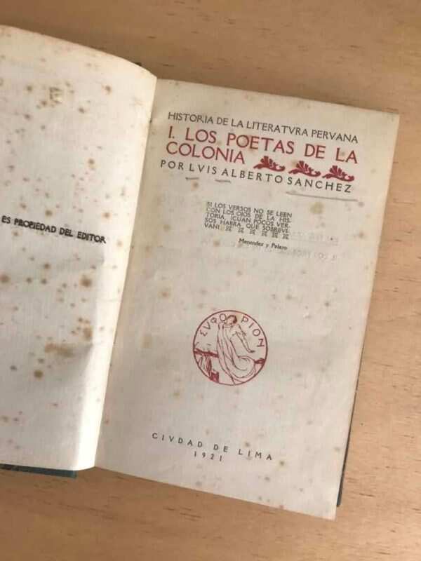 Los Poetas De La Colonia - Sanchez (1era Edicion) (u1) - Image 4