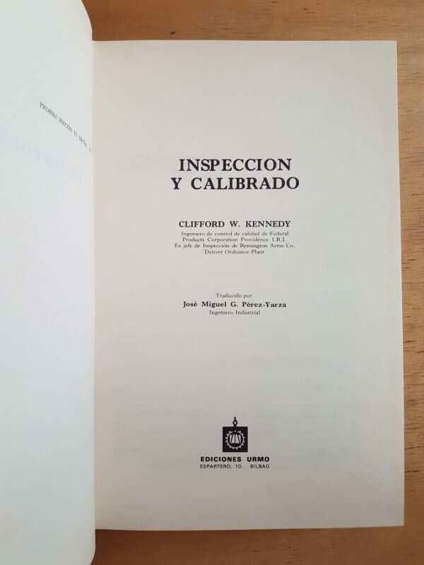Inspeccion Y Calibrado - Kennedy, Clifford (k4) - Image 3
