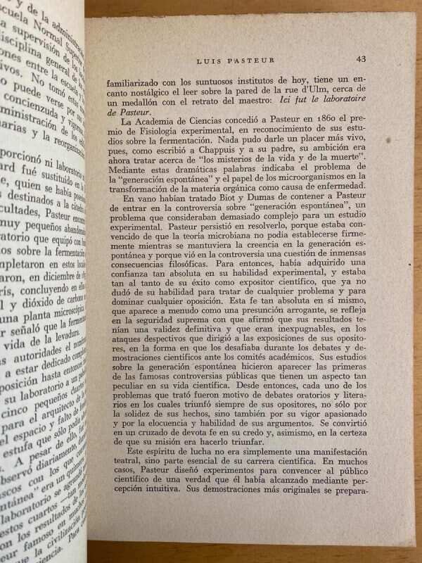 Luis Pasteur, Francotirador De La Ciencia - Dubos (j3) - Image 3