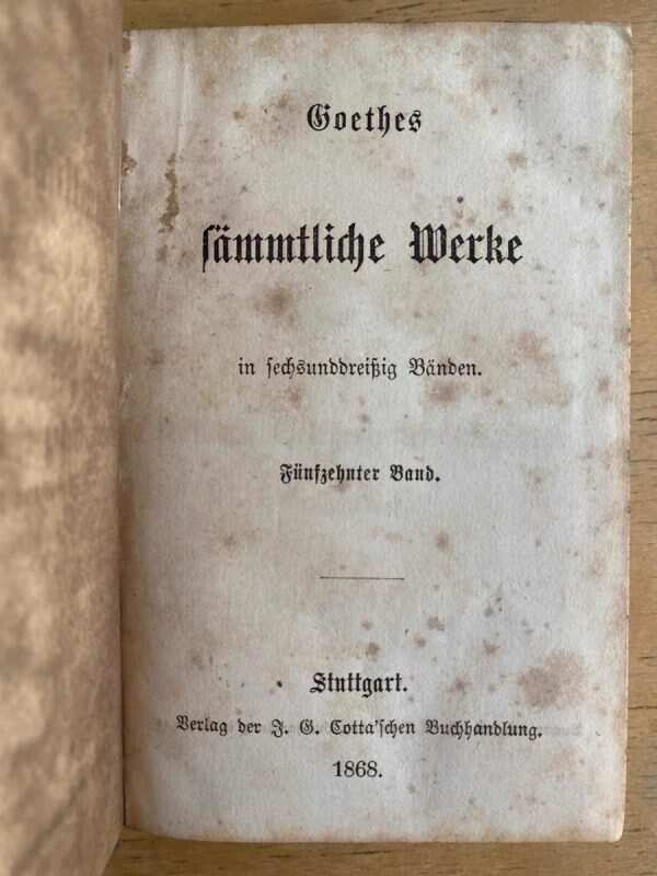 Goethes Sammtliche Werke (obras Completas De Goethe) (a7) - Image 3