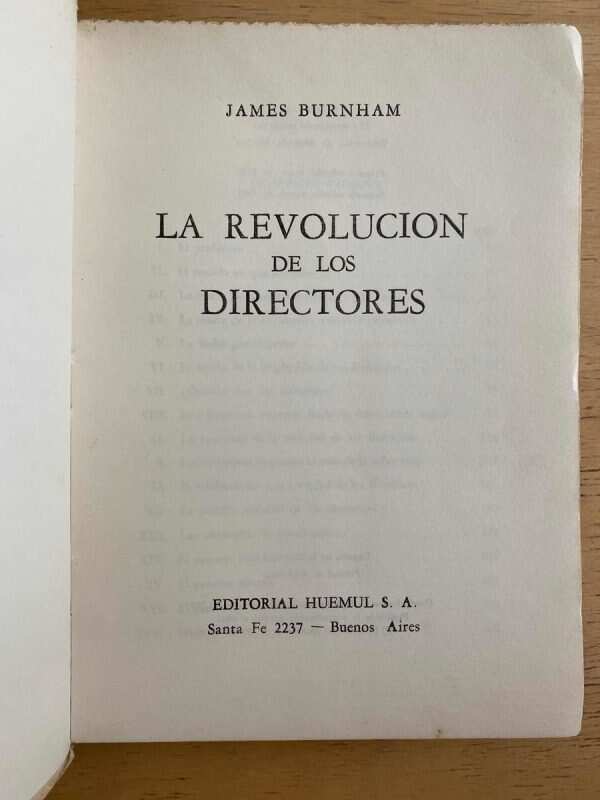 La Revolucion De Los Directores - Burnham, James (g7) - Image 2
