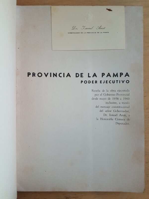 Reseña De La Obra Ejecutada Por La Provincia d La Pampa (f7) - Image 2