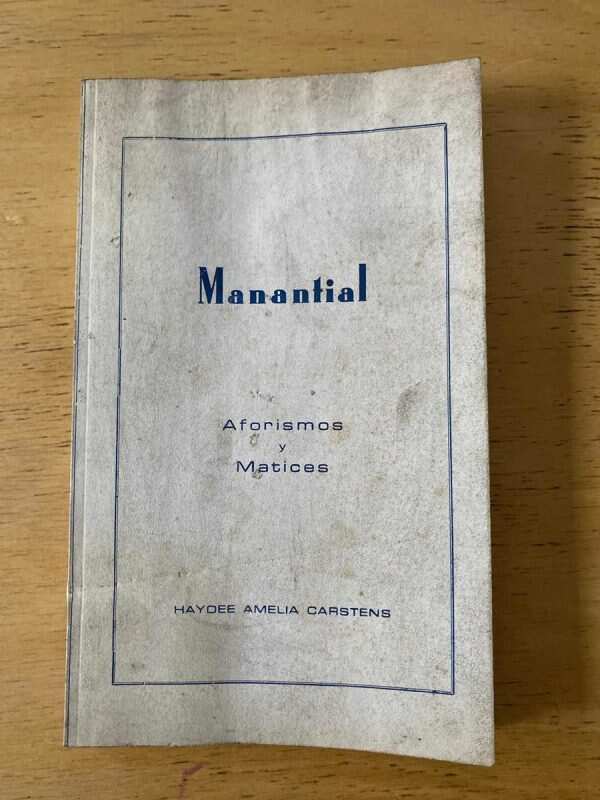 Manantial. Aforismos Y Matices- Carstens, Haydee Amelia (B5)