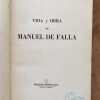 Vida Y Obra De Manuel De Falla - Pahissa, Jaime (Ee2)