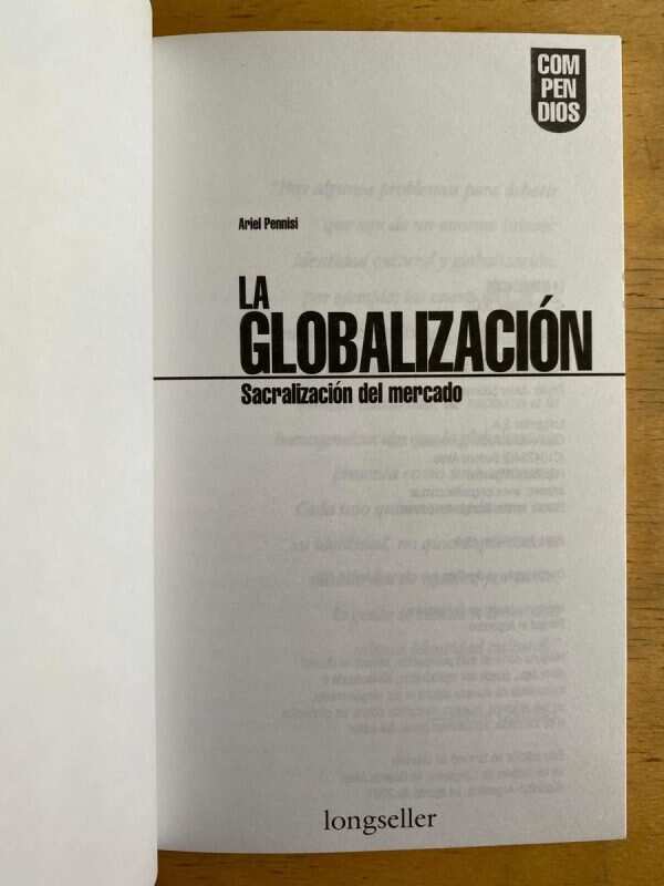 La Globalizacion, Sacralizacion Del Mercado - Pennisi (g1) - Image 2