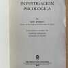 Caracter De La Investigacion Psicologica - Hyman (j5) - Image 2