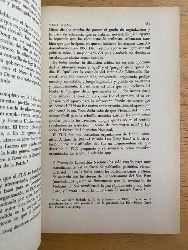 Viet Cong. Organización Y Tecnica Del Frente De - Pike (k6) - Image 3