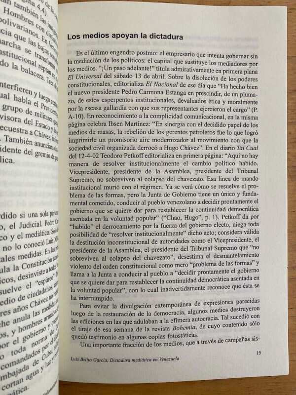 Dictadura Mediatica En Venezuela - Britto Garcia, Luis (k6) - Image 3