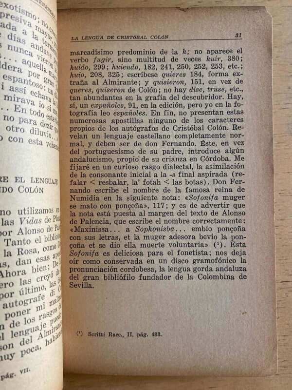 La Lengua De Cristobal Colon - Menendez Pidal, Ramon (h6) - Image 3