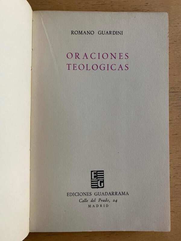 Oraciones Teologicas - Guardini, Romano (h6) - Image 2