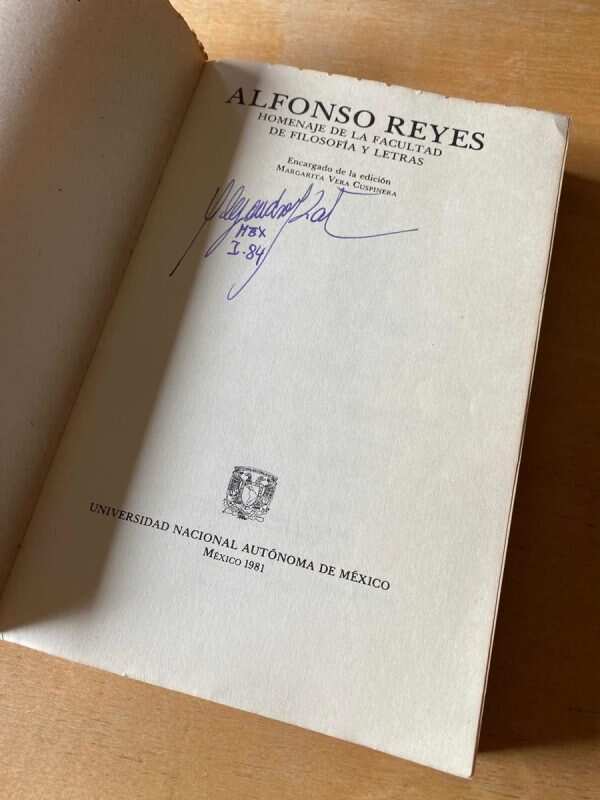 Homenaje De La Facultad De Filosofia Y L- Alfonso Reyes (C6) - Image 2