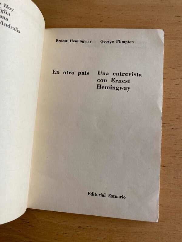 En Otro Pais - Hemingway, Ernest (D6) - Image 2