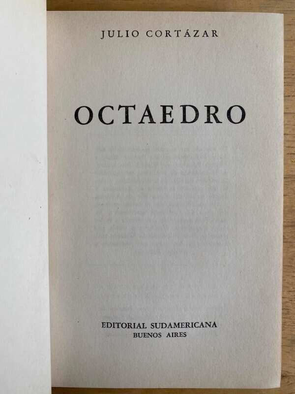 Octaedro - Cortazar, Julio (F1)