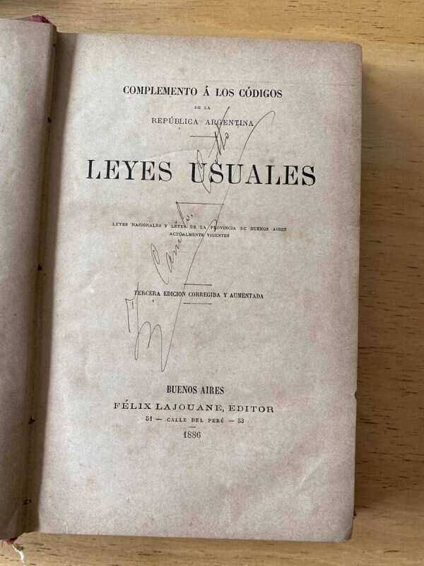 Complemento A Los Codigos De La Rep. Arg. Leyes Usuales (y3) - Image 2