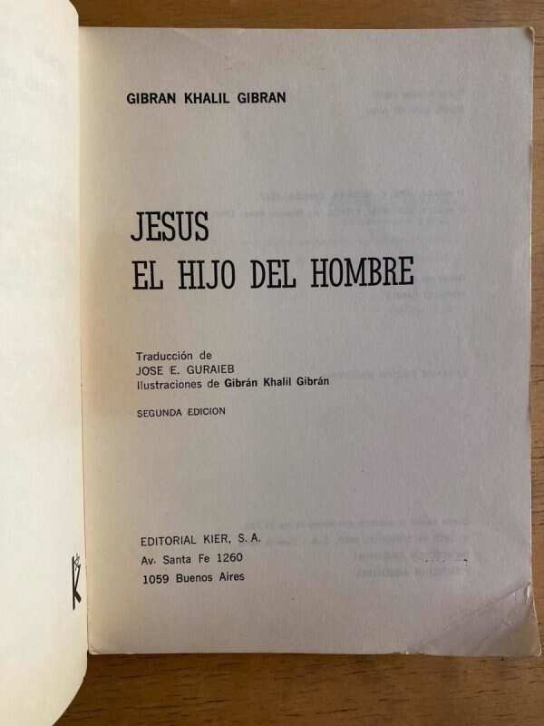 Jesus El Hijo Del Hombre - Gibran Khalil Gibran (k3) - Image 2