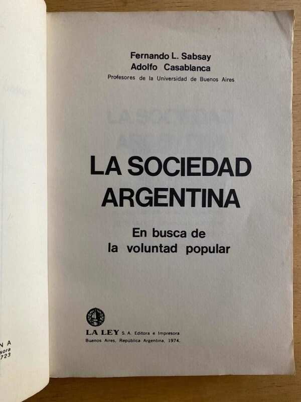 La Sociedad Argentina - Sabsay; Casablanca (k6) - Image 2