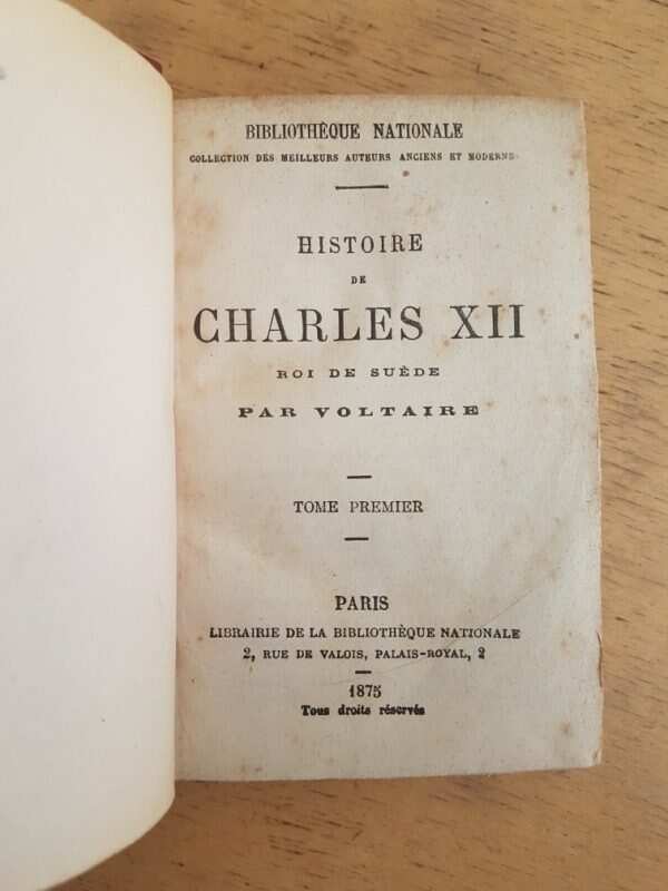Histoire De Charles Xii Roi De Suede - Voltaire (B1) - Image 3