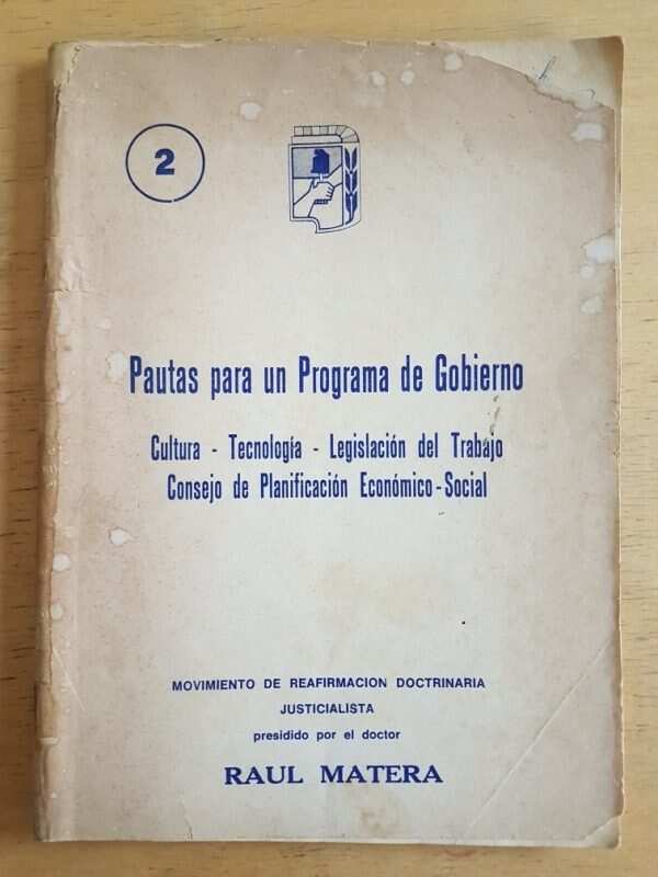 Pautas Para Un Programa De Gobierno - Matera, Raul (g2)