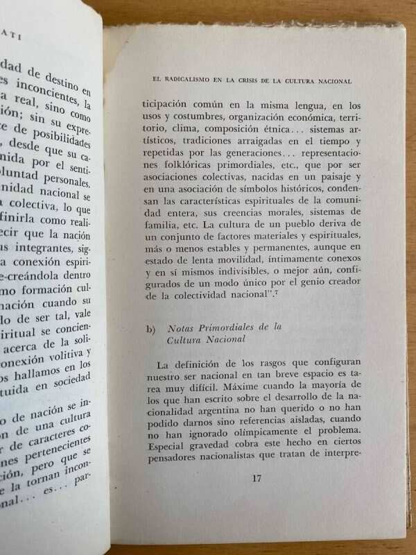 El Radicalismo En La Crisis Cultura Nacional - Ponsati (j3) - Image 3