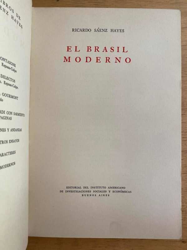 El Brasil Moderno - Saenz Hayes, Ricardo (j1) - Image 2