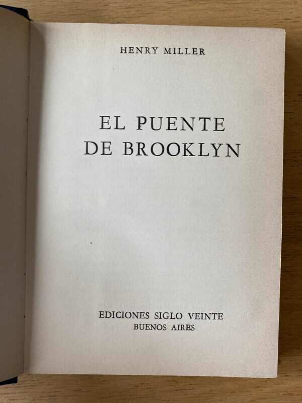 El Puente De Brooklyn - Miller, Henry (O6)