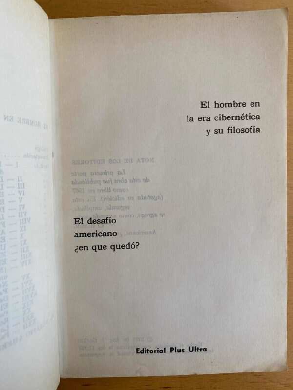 El Hombre En La Era Cibernetica - Gorkin, Ing. J. (j3) - Image 2