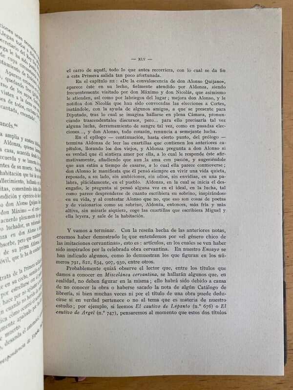 Ensayo De Bibliografia Miscelanea Cervantina- Sedo Peris (D1 - Image 2