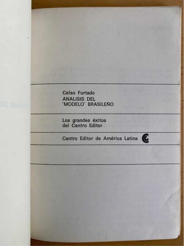 Analisis Del Modelo Brasileño - Furtado, Celso (j5) - Image 2