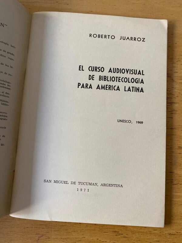 El Curso Audiovisual De Bibliotecologia - Juarroz (c2) - Image 2