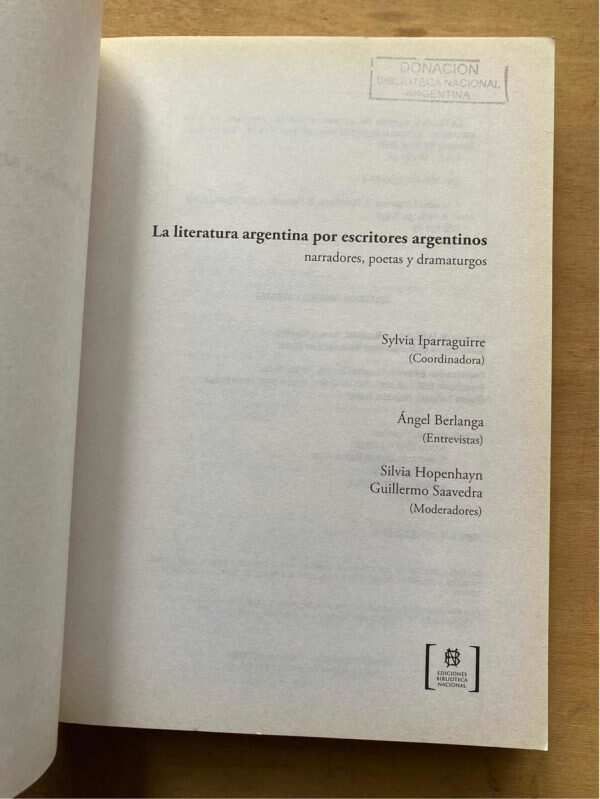 La Literatura Argentina Por Escritores Ar- Iparraguirre (C6) - Image 2