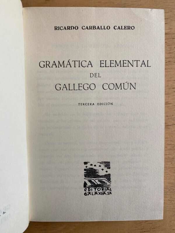 Gramatica Elemental Del Gallego Comun - Carballo Calero (f3) - Image 2