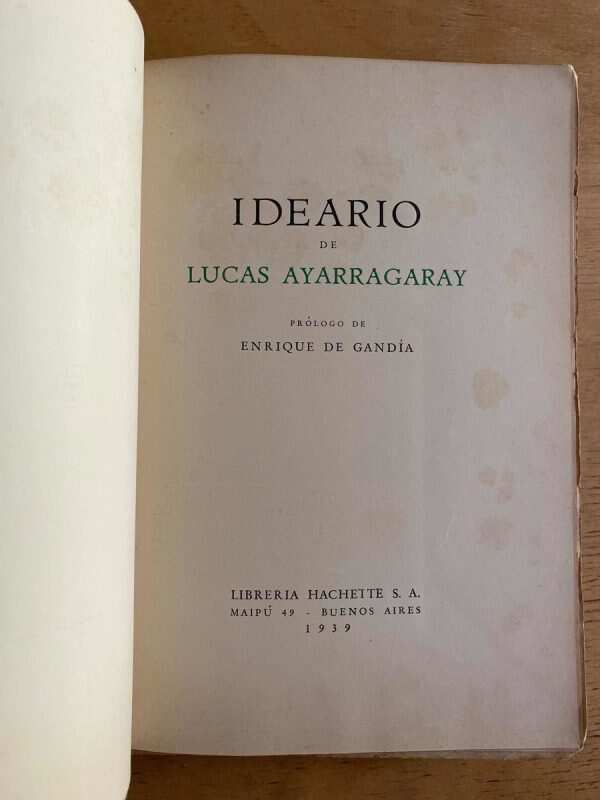 Ideario De Lucas Ayarragaray - Ayarragaray, Lucas (k3) - Image 2